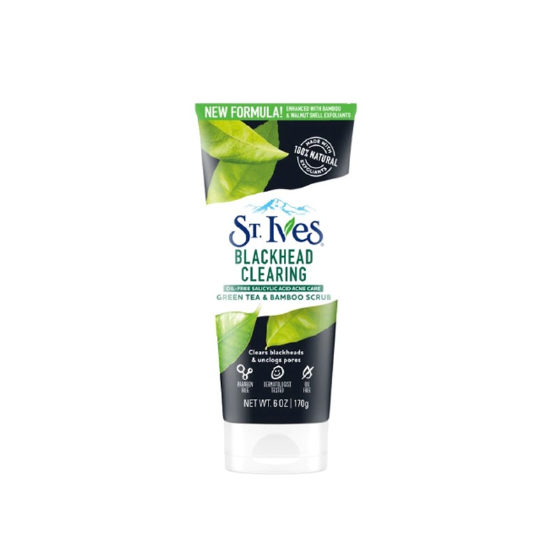 اسکراب مدل Blackhead Clearing چای سبز و بامبو سینت ایوز 170 میل
