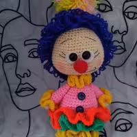 عروسک بافتنی بونی دلقک