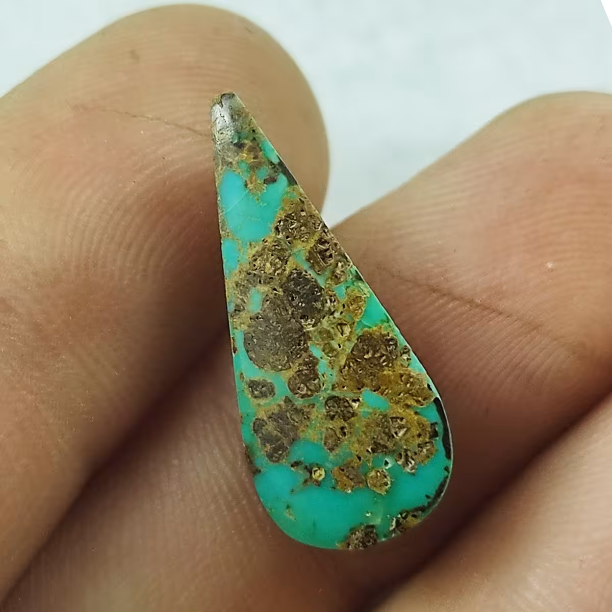  سنگ فیروزه نیشابور طبیعی مدل اشکی کد 11514366