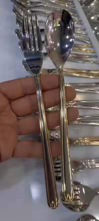 سرویس قاشق و چنگال 24 نفره دهنه اروپایی یونیک مدل387g