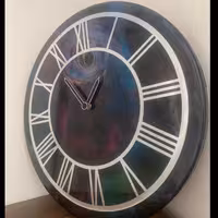 ساعت دیواری رزینی تکنیک کهکشان با رنگبندی خاص(پس کرایه)
