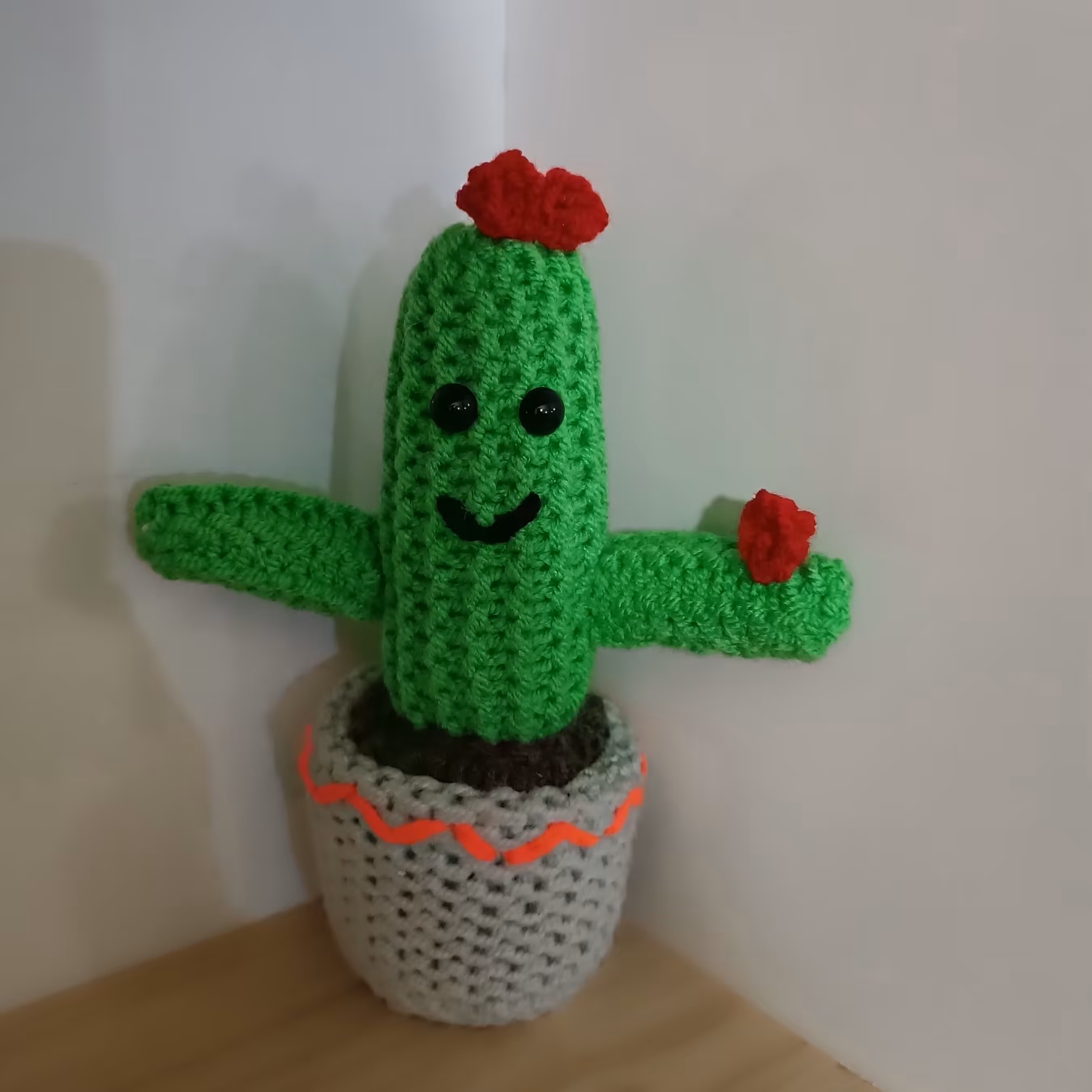 گل کاکتوس بافتنی