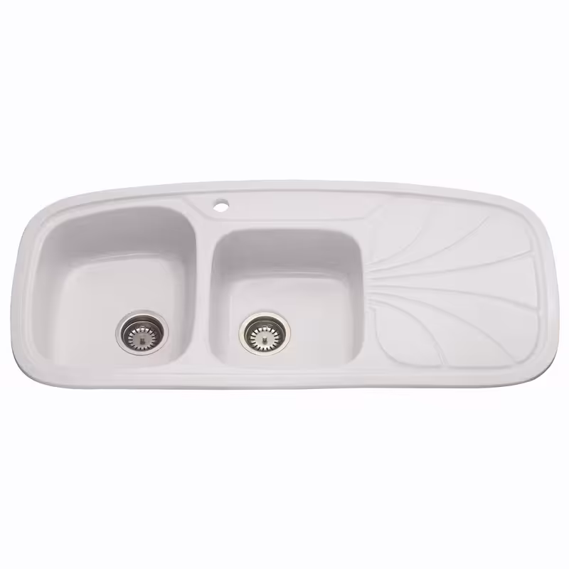 سینک ظرفشویی کورین فورنیکو مدل fs 446 توکار رنگ سفید ارسال پسکرایه
