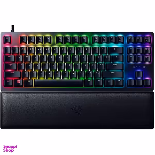کیبورد مخصوص بازی ریزر (Razer) مدل Huntsman V2 Tenkeyless - Purple Linear Optical Switch