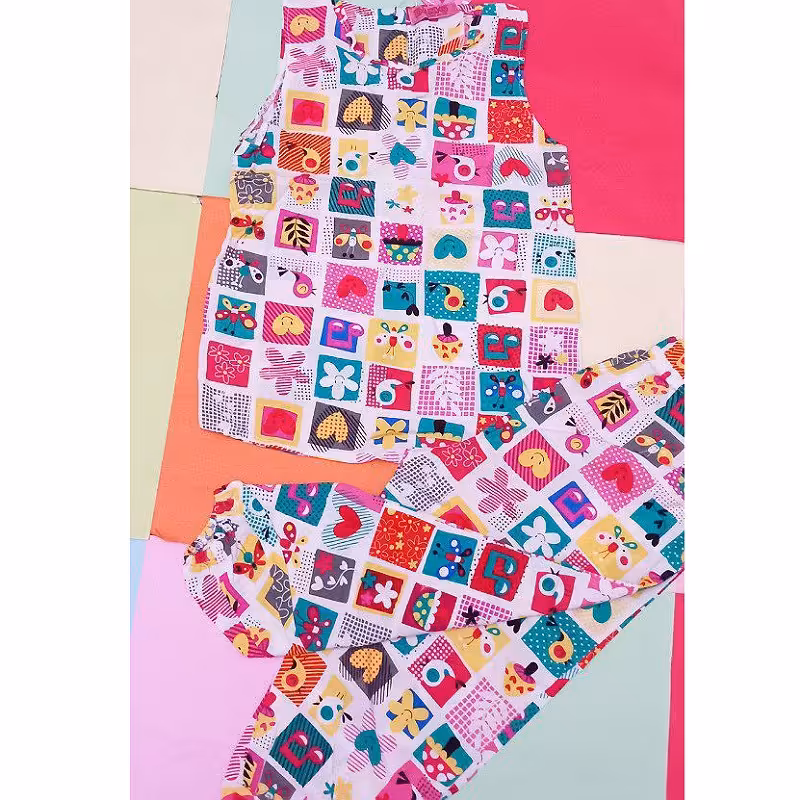 تاپ شلوار نخی دخترانه 2تا3سال