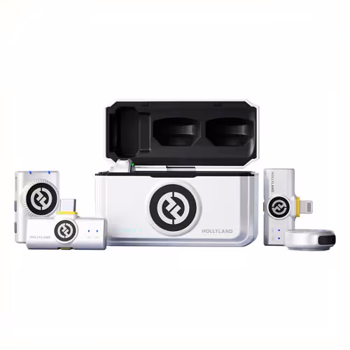 میکروفون یقه ای بی سیم هالی لند (Hollyland Lark M2 Duo Combo (Ivory White