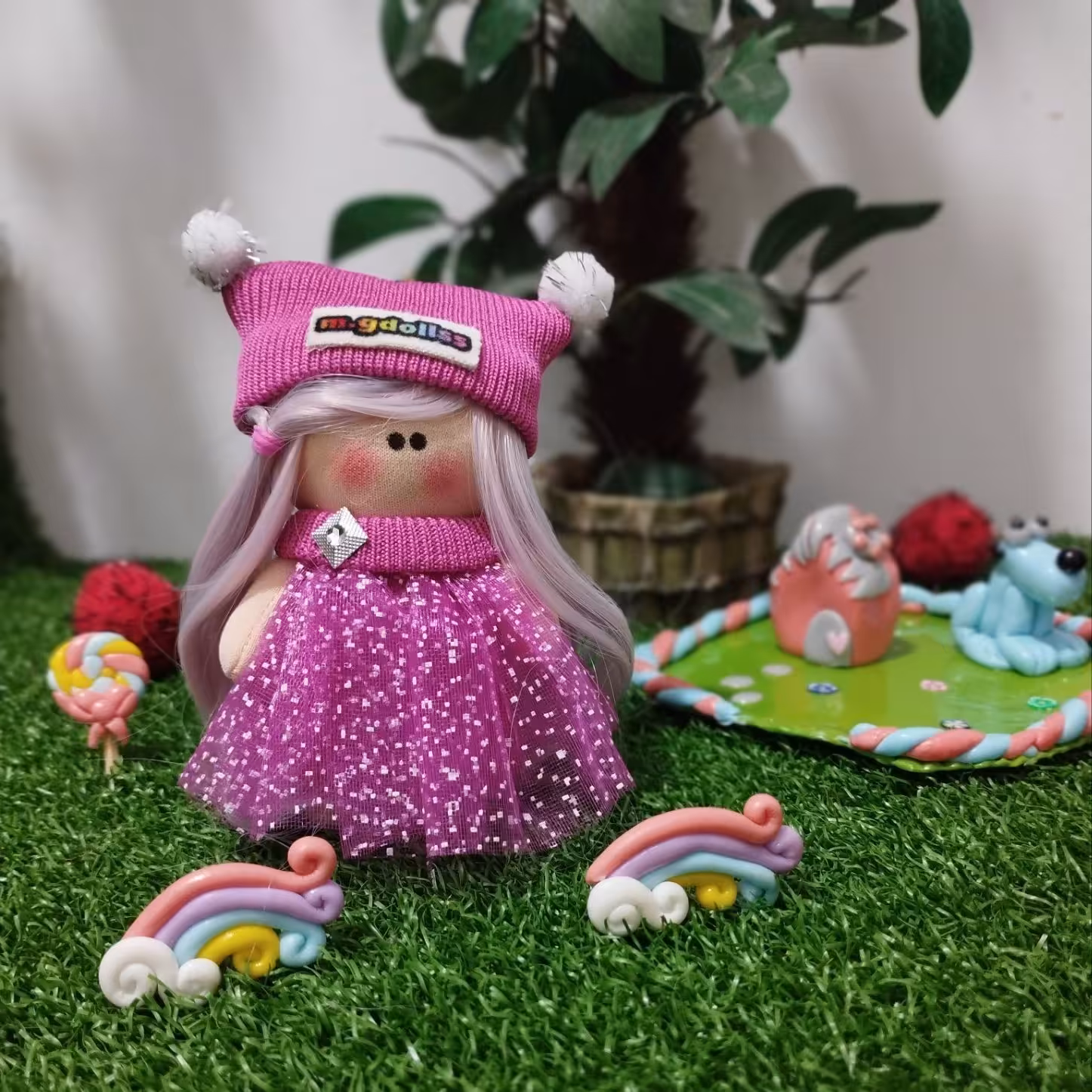 عروسک روسی سرخابی (جاکلیدی10سانتی)