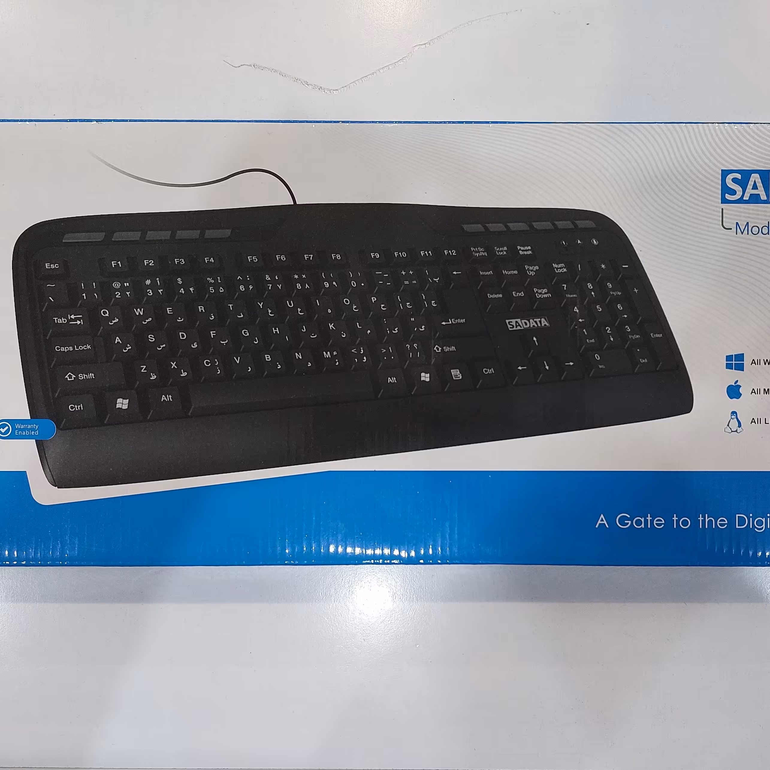 کیبورد برند  سادیتا مدل SK1500 با حروف فارسی رنگ مشکی 