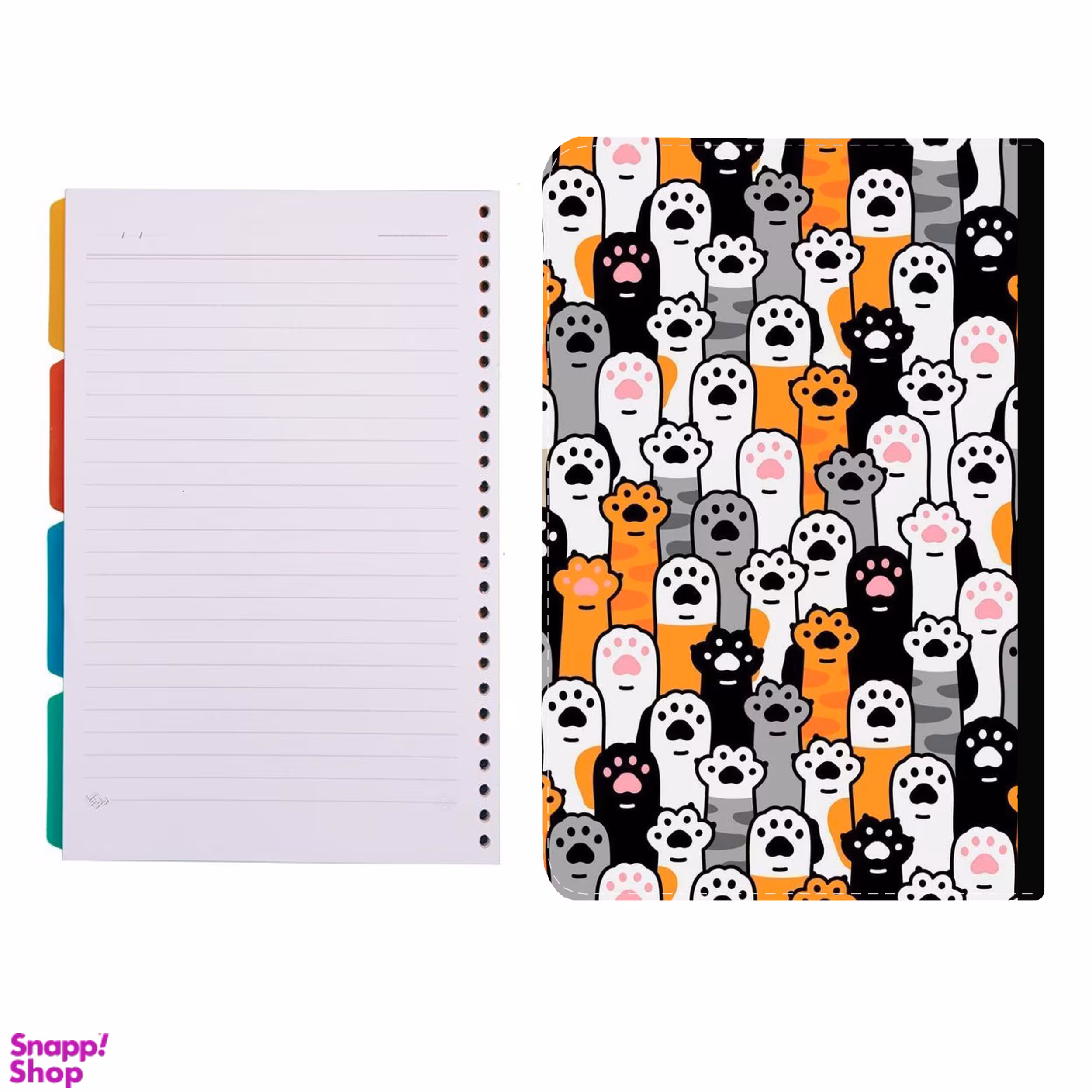 کلاسور طرح پنجول گربه ها کد 367 به همراه کاغذ کلاسور