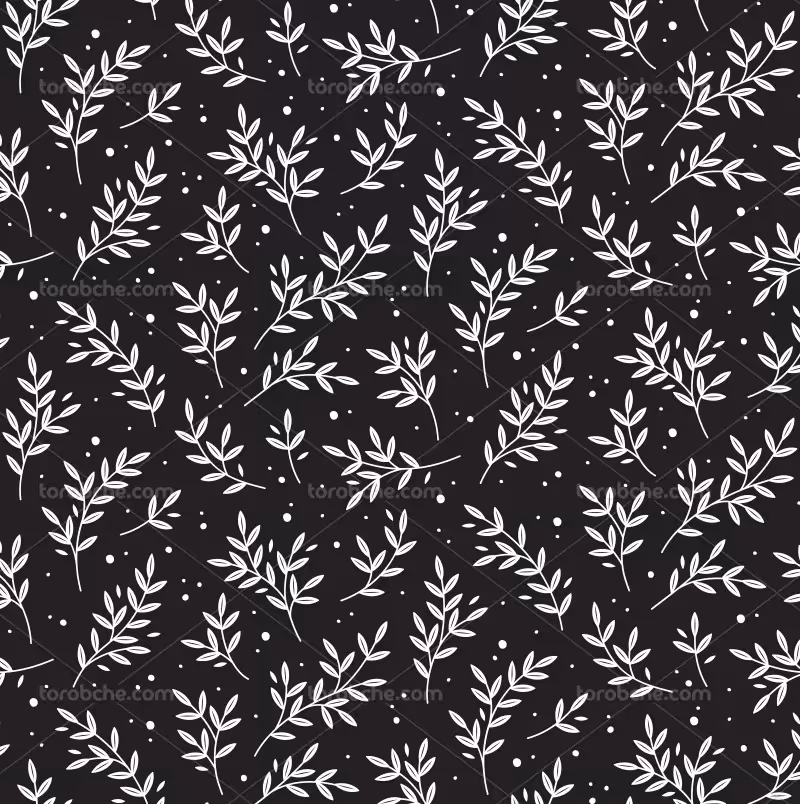 وکتور پترن برگ سفید | گرافیک با طعم تربچه