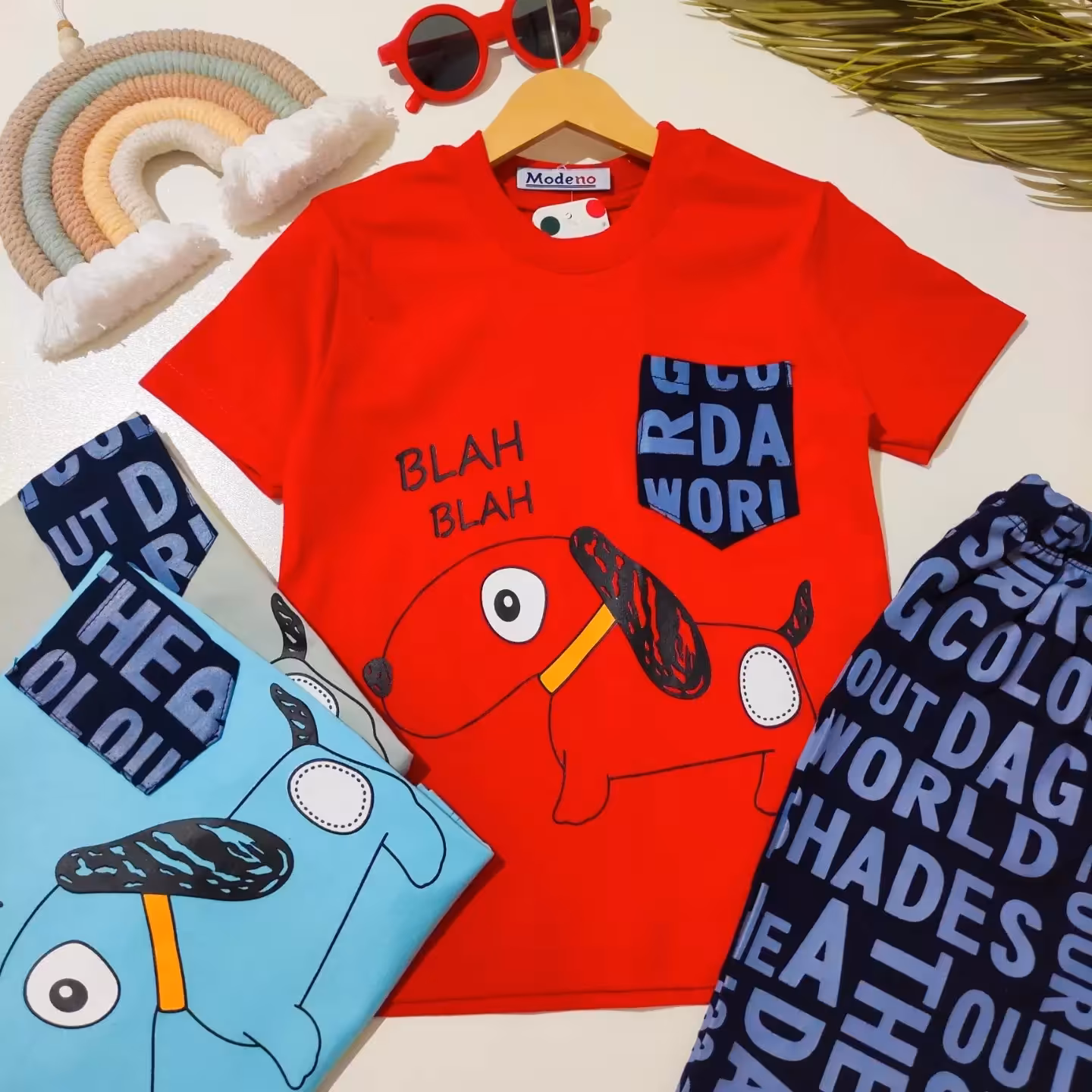 تیشرت شلوارک بچگانه جنس نخ پنبه درجه یک و عالی 