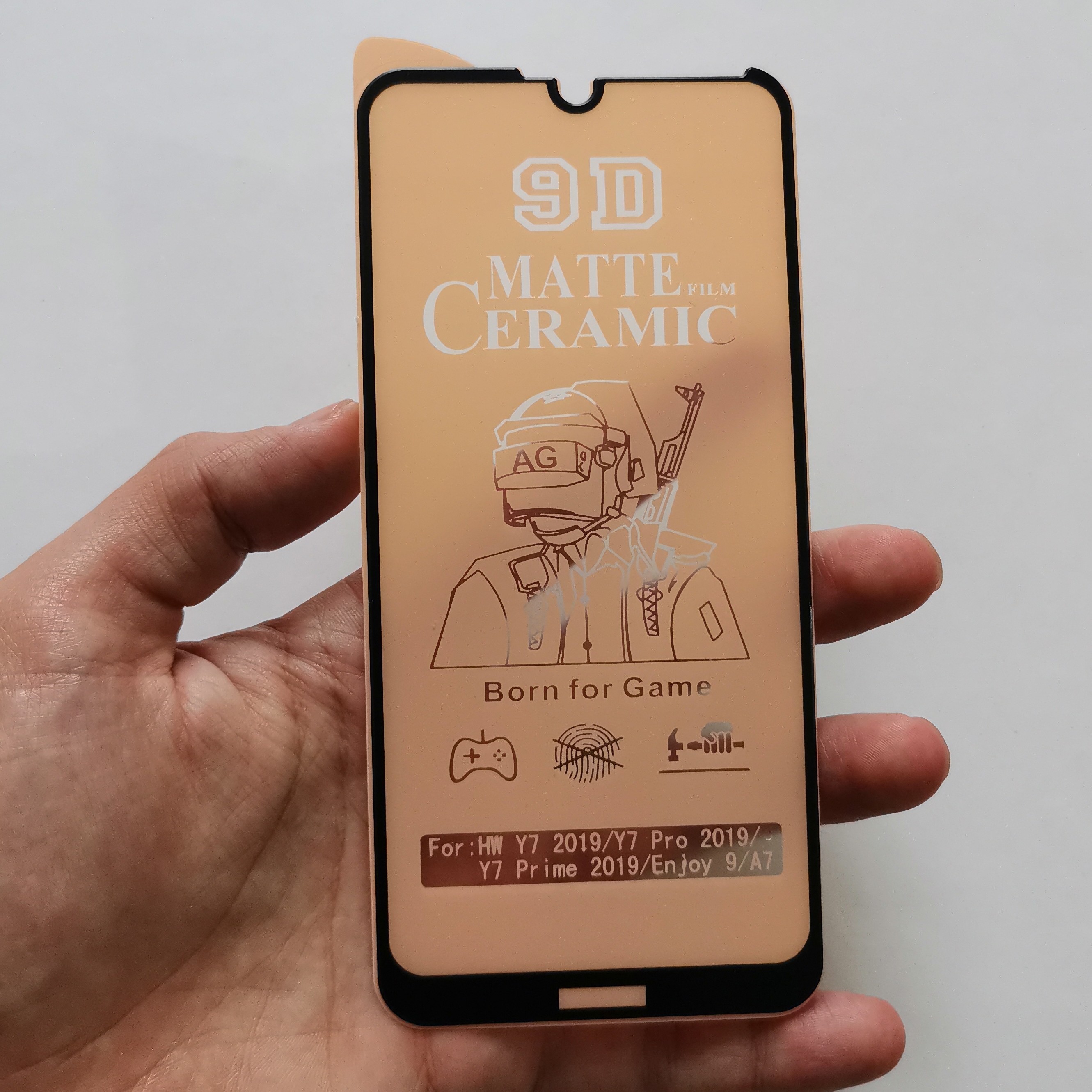 گلس سرامیکی مات پابجی اصلی گوشی هوآوی Y7 prime 2019
