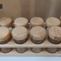 جا ادویه چوب رابروود وشیشه 8 تایی کد 99088