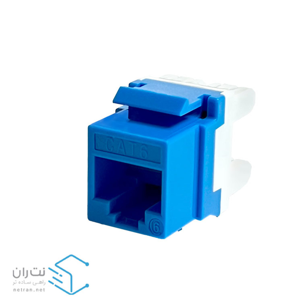 کیستون شبکه Cat6 UTP آبی 180 درجه ونتولینک