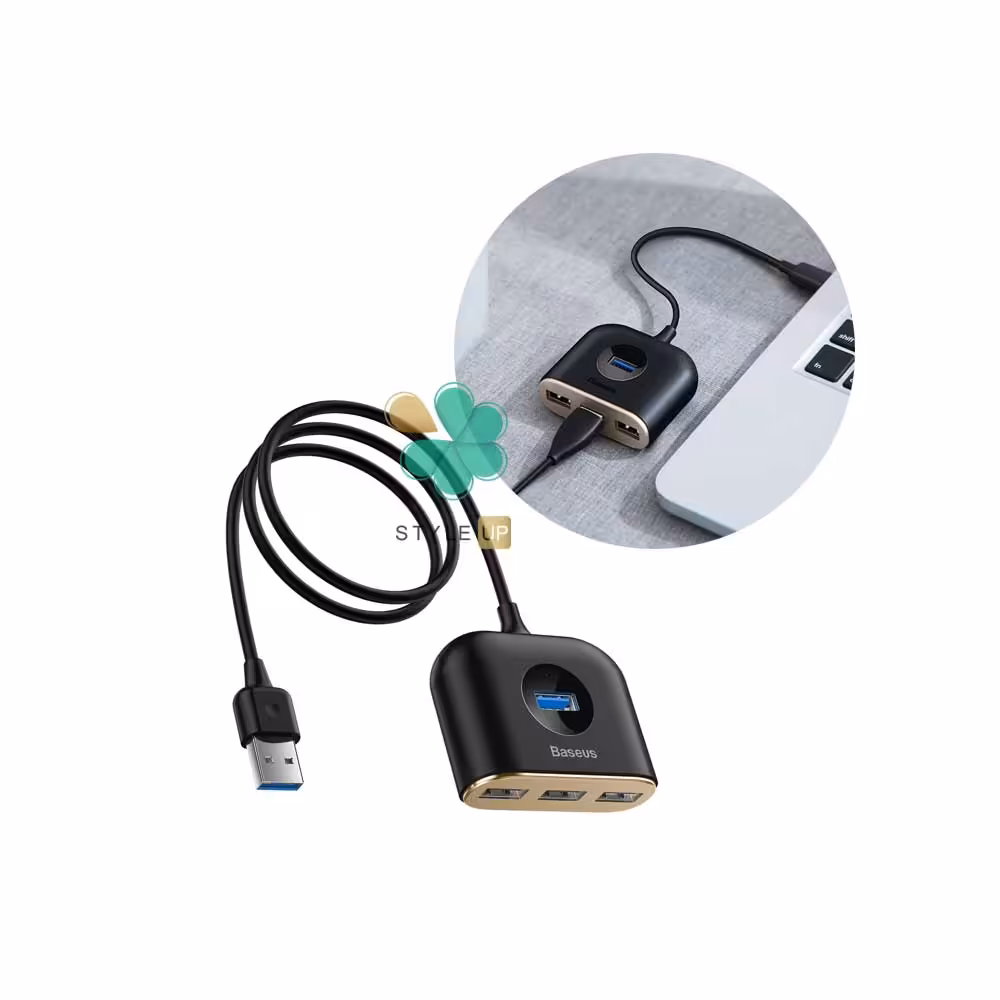 هاب آداپتور 4 پورت تایپ سی بیسوس مدل Baseus Square Round CAHUB-AY01