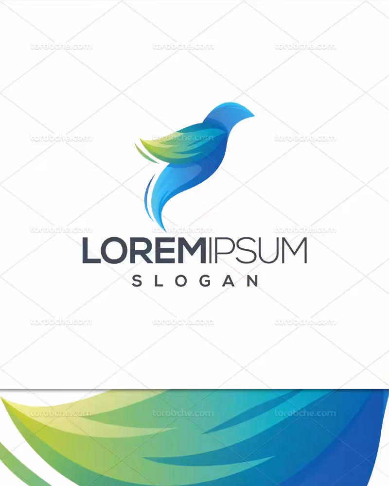 وکتور لوگوی پرنده خلاقانه | گرافیک با طعم تربچه