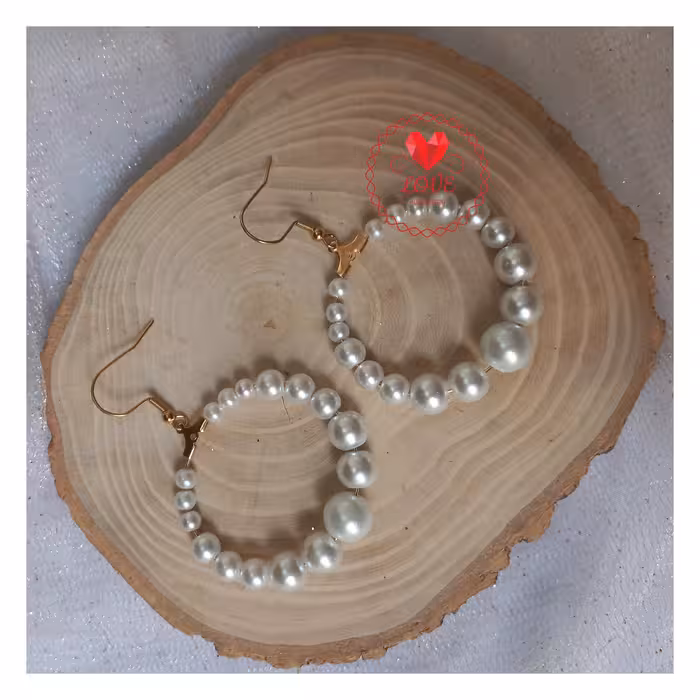 گوشواره حلقه ای مرواریدی