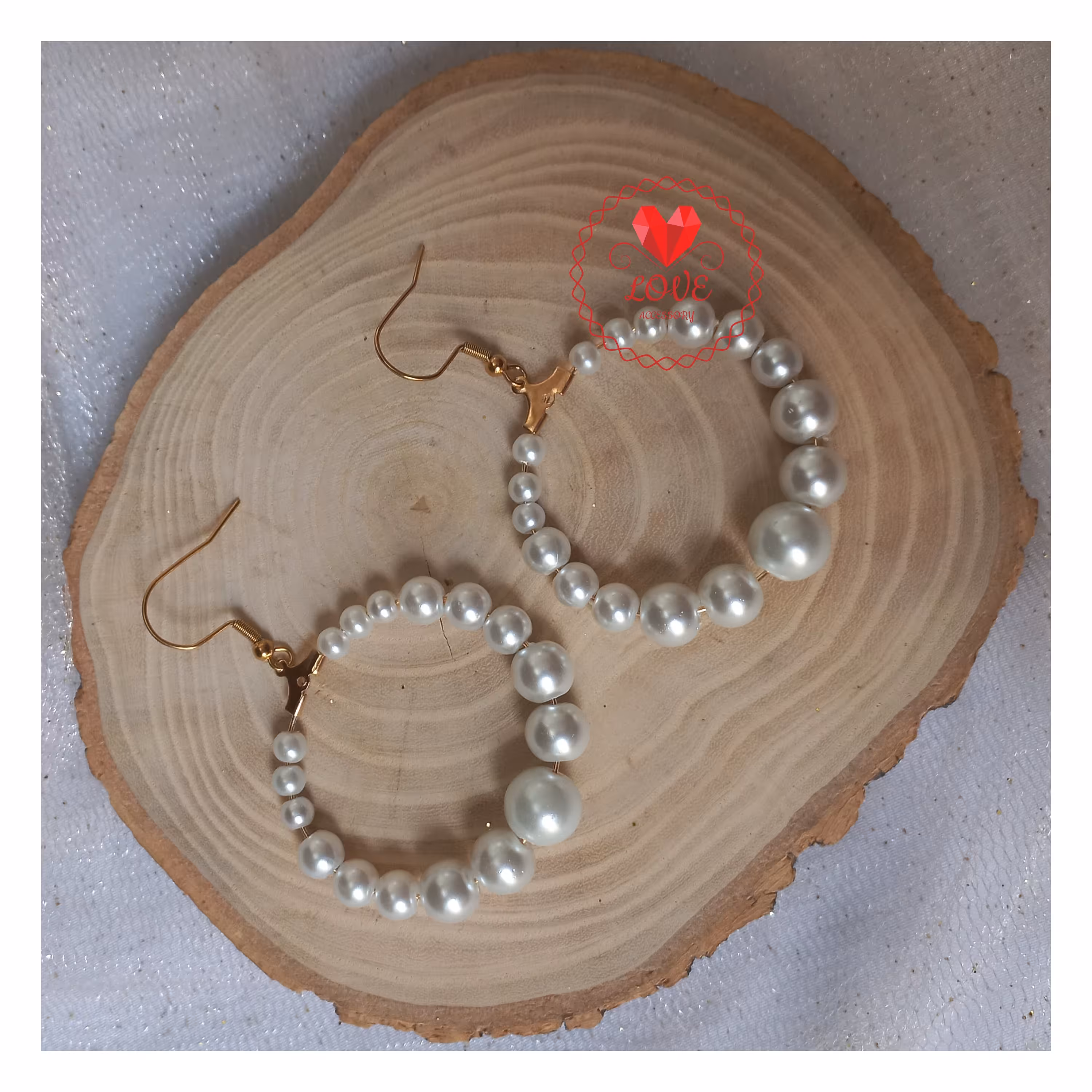 گوشواره حلقه ای مرواریدی