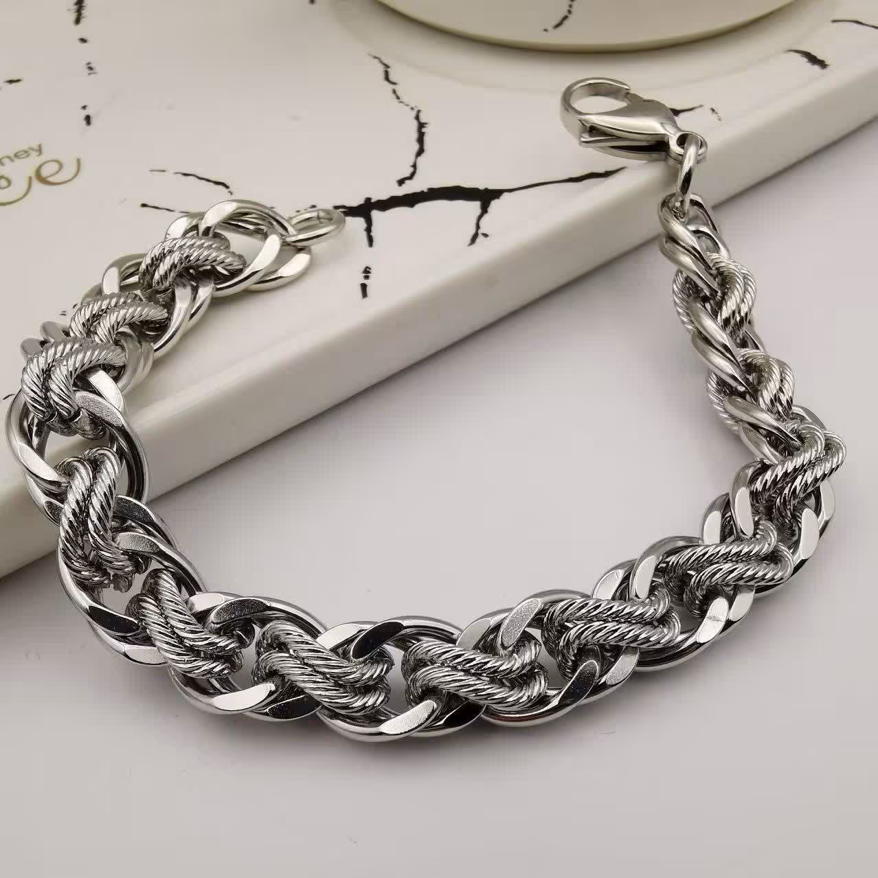 دستبند طنابی سیلور