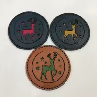 آینه با کاور چرم طبیعی گاوی ارسال رایگان