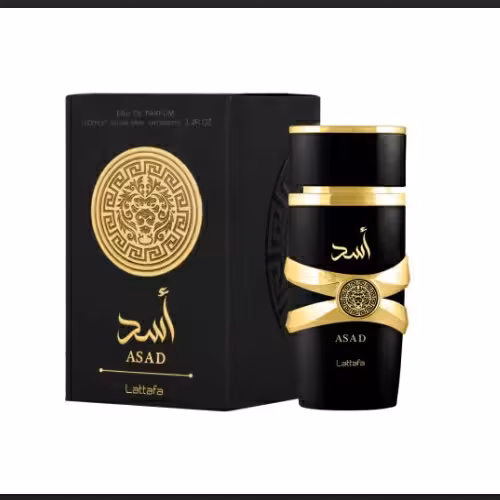 ادکلن اسد 100میل برند لطافه رایحه تلخ ملایم و چوبی 