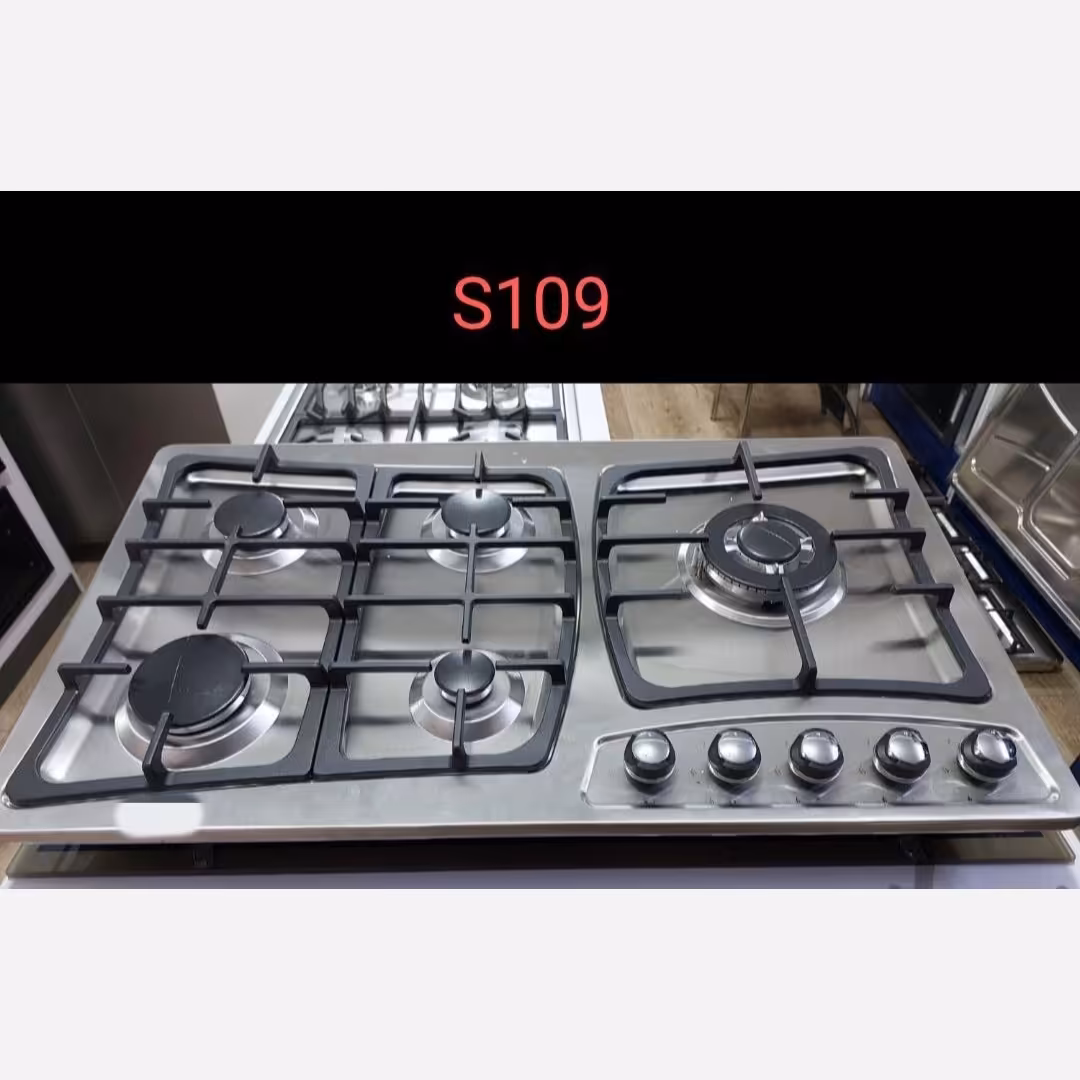 اجاق گاز  رومیزی 5 شعله استیل مدل 109 پلوپز کنار ترموکوپل دار هارپاک