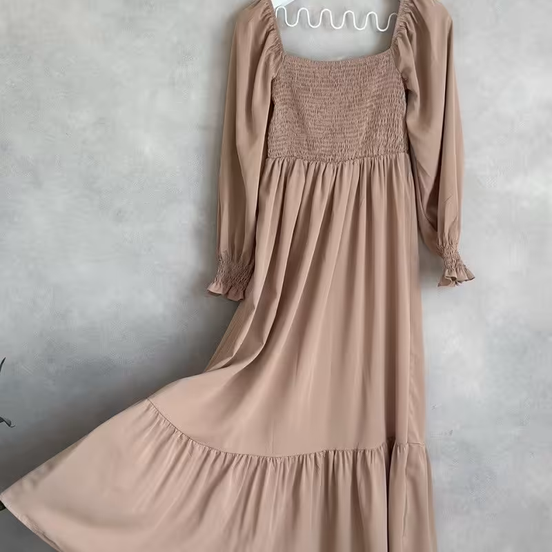 پیراهن مانتو کرم