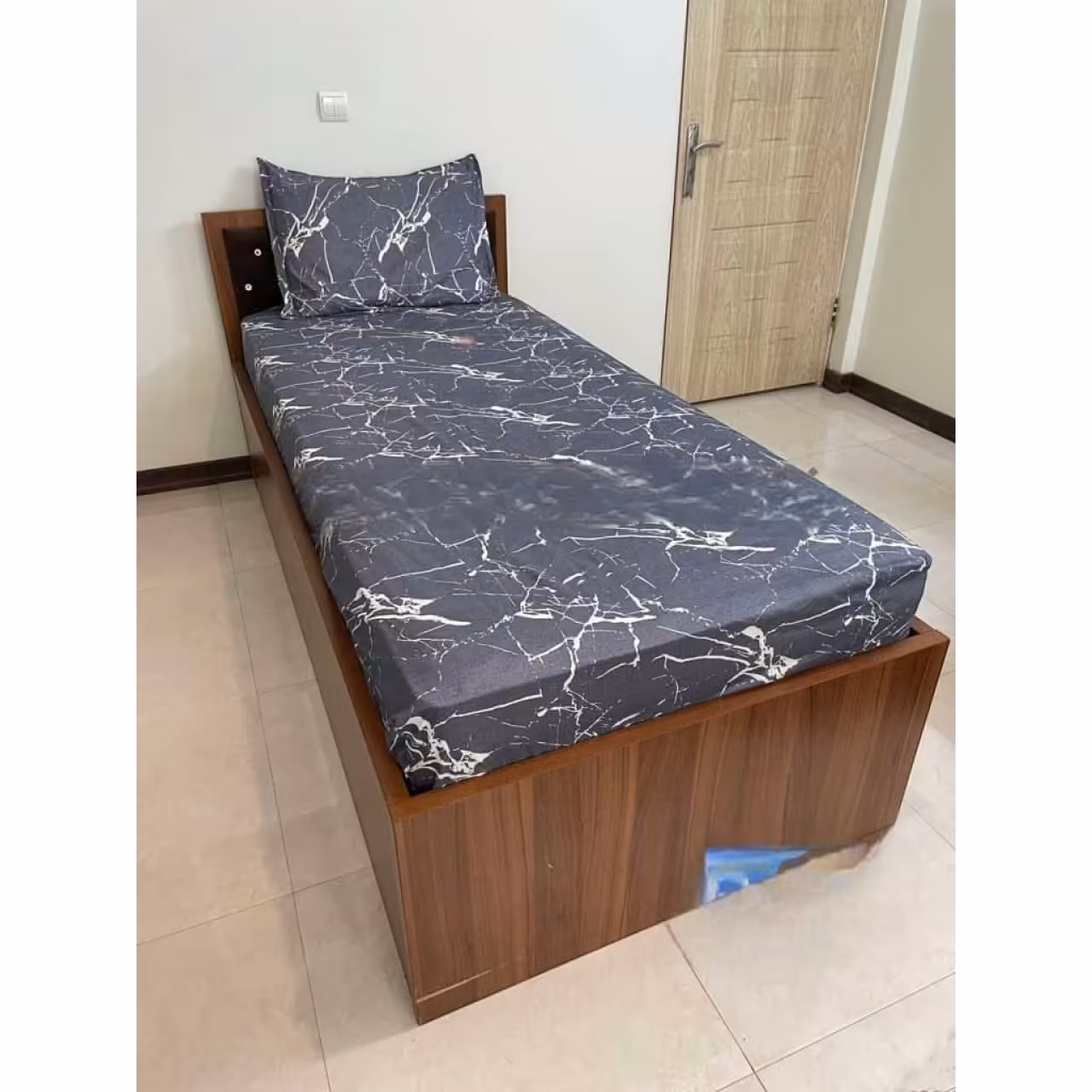 روتختی کشدار تخت تک نفره طرح ماربل 90*200 سانتی متر
