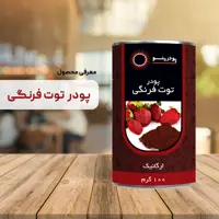 پودر توت فرنگی 100 گرمی پودرینو