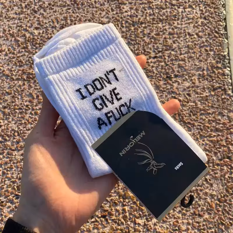 جوراب I Don't Give A Fuck سفید