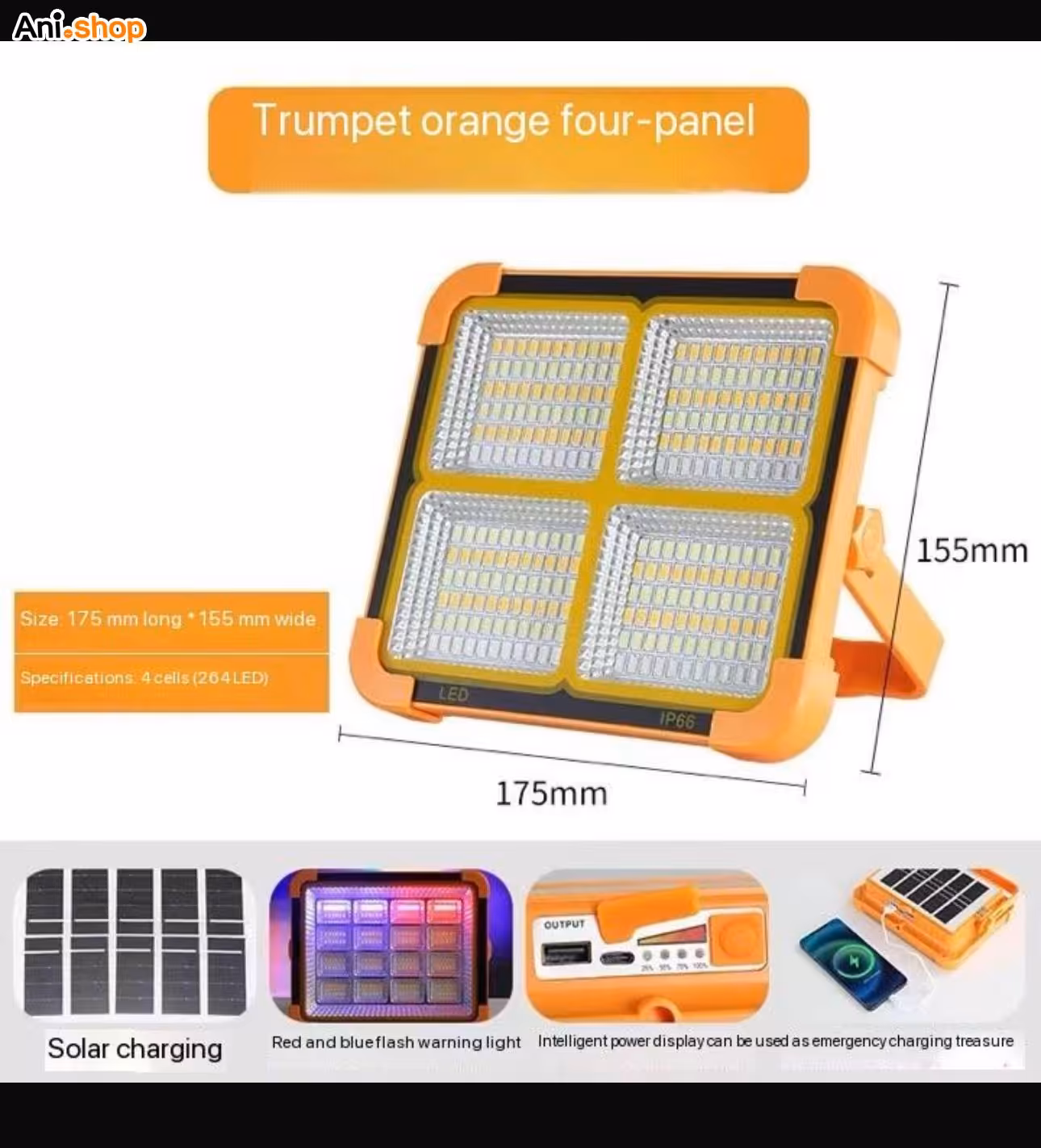 پروژکتور خورشیدی 100 وات مدل solari