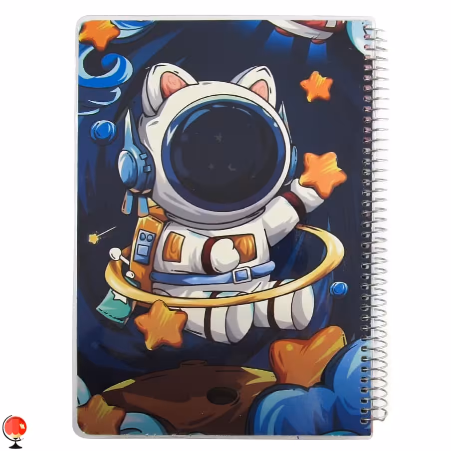 دفتر مشق 100 برگ سیمی مجلد طرح فضانورد سویل