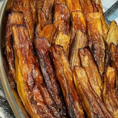 بادمجان سرخ شده  دربسته بندی‌های نیم کیلویی   پس‌کرایه