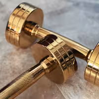 دمبل گرد طلایی وزن 10 کیلوگرم