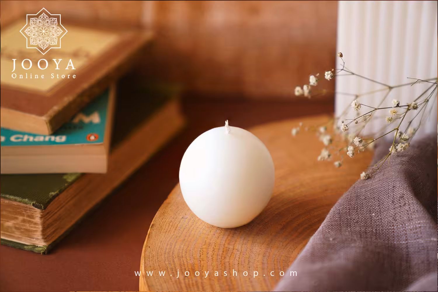 شمع گوی سفید کوچک