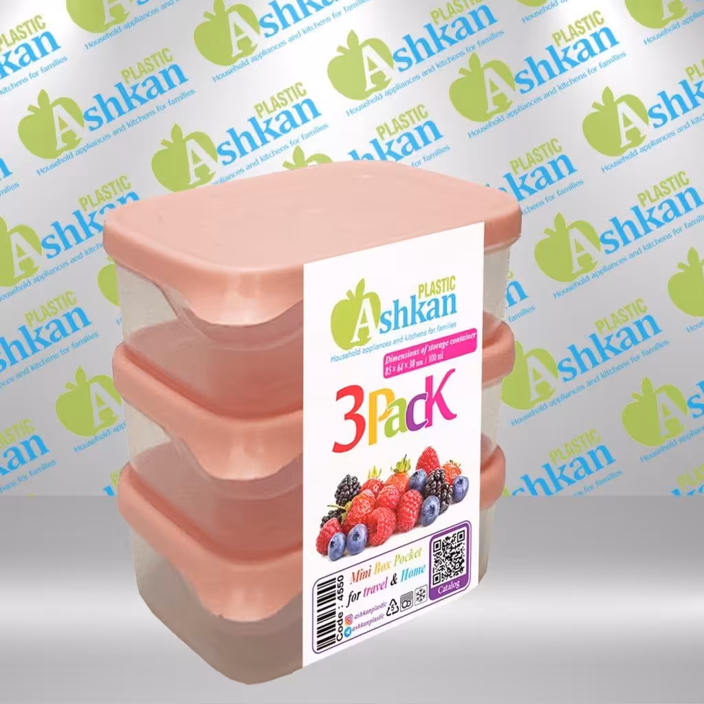 ظرف فریزری سایز کوچک پک سه تایی درب محکم شو
مناسب برای قرار دادن در فریزر و ماکروفر 
عالی برای قراردادن غذا  و مواد در ی