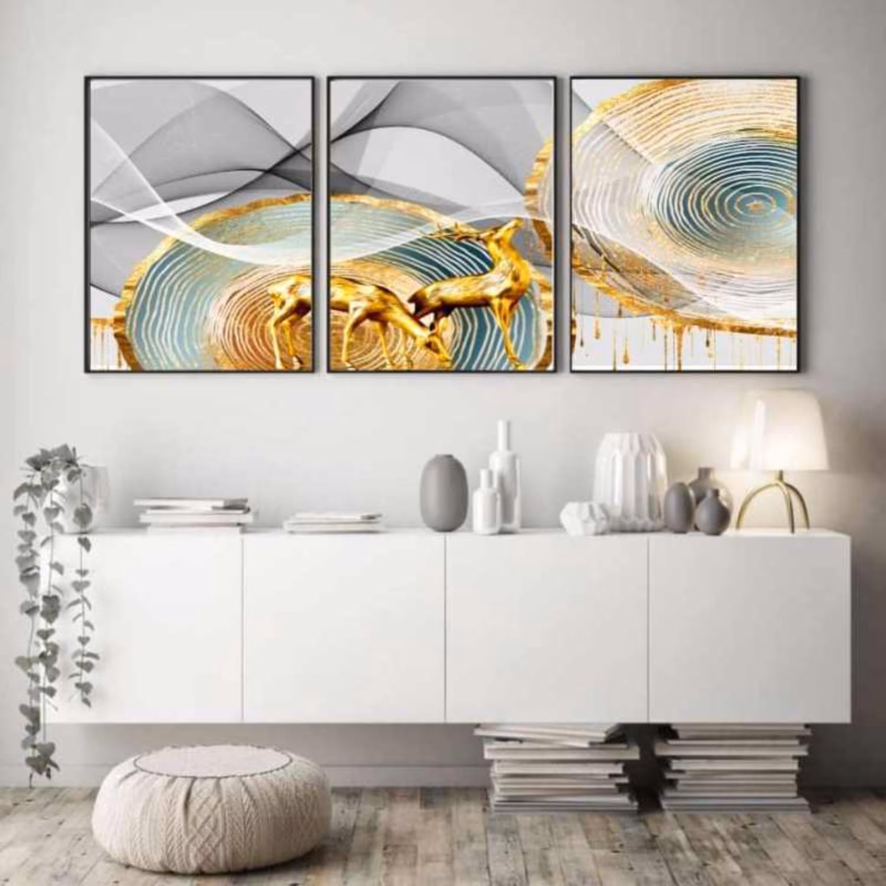 تابلو دکوراتیو مدرن کد A2031 مجموعه 3 عددی