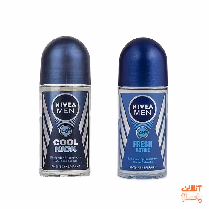 رول ضد تعریق مردانه نیوآ مدل Fresh Active و Cool Kick حجم 50 میلی لیتر مجموعه 2 عددی
