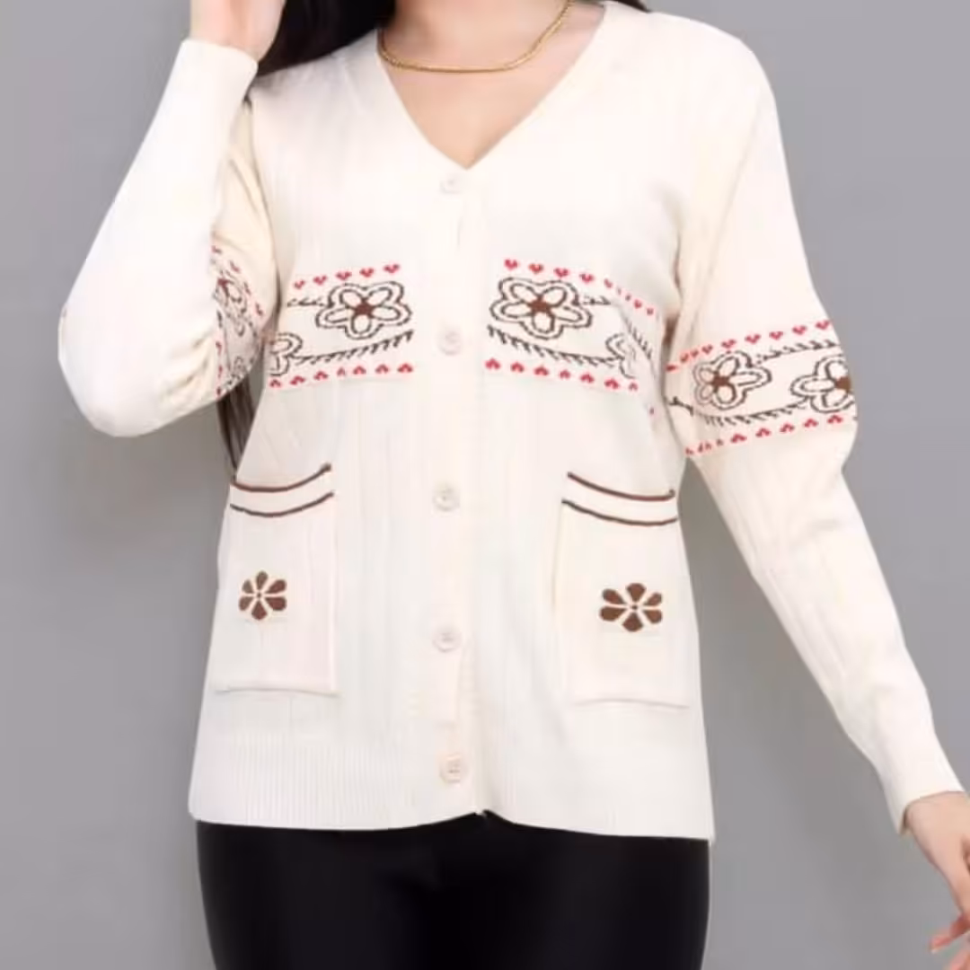 ژاکت بافت گپ دخترانه بسیار نرم و لطیف با تنخور عالی 