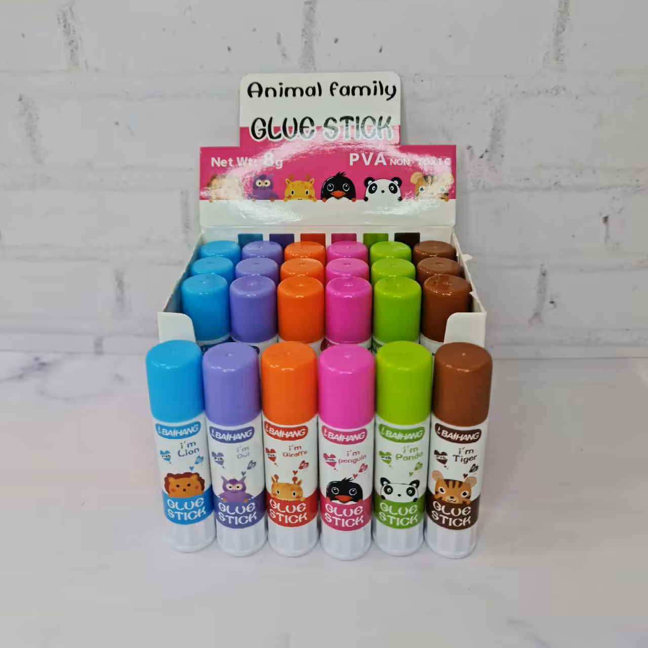 چسب ماتیکی 9 گرم فانتزی چسب ماتیکی فانتزی طرح حیوانات وارداتی باکیفیت