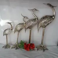 مجسمه درنا ست4 تایی برنز در ابعاد مختلف  کد 206