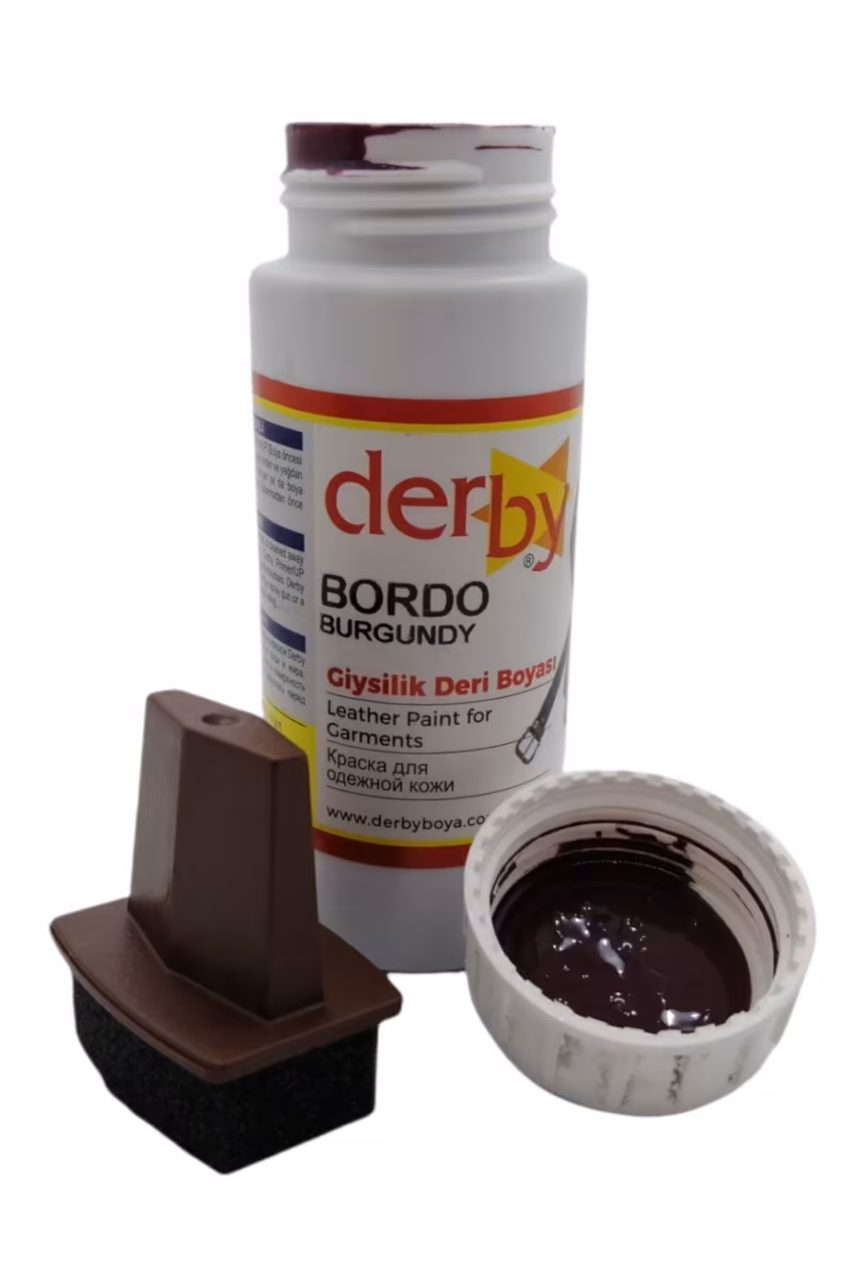 مراقبت کفش قرمز صندلی فرمان روکش نقاشی چرمی 100 میل و بخار اسفنج 1 قطعه Derby