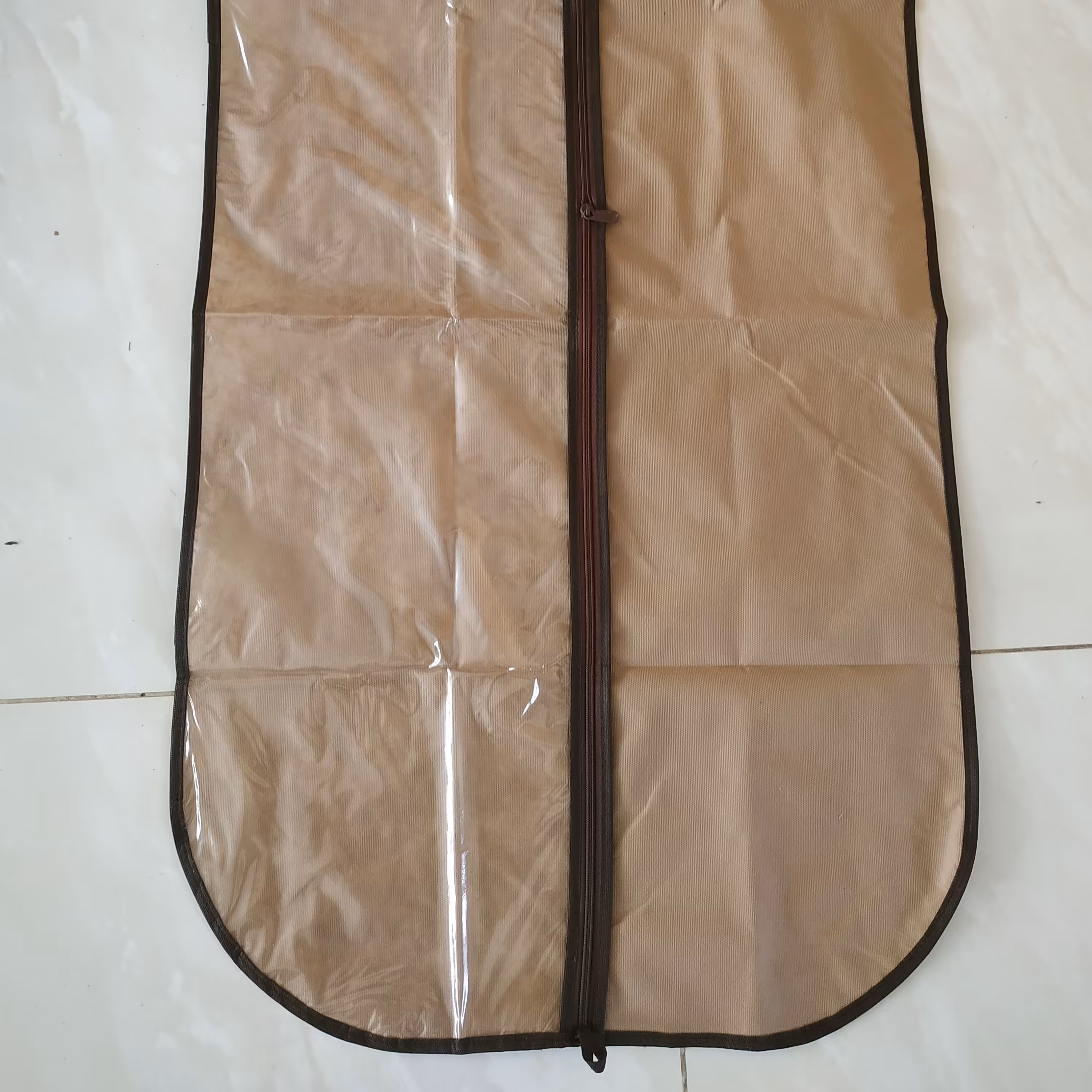 کاور لباس مانتویی (120 سانتی)  اسپان باند 60گرمی زیپ شماره 5در رنگهای مختلف