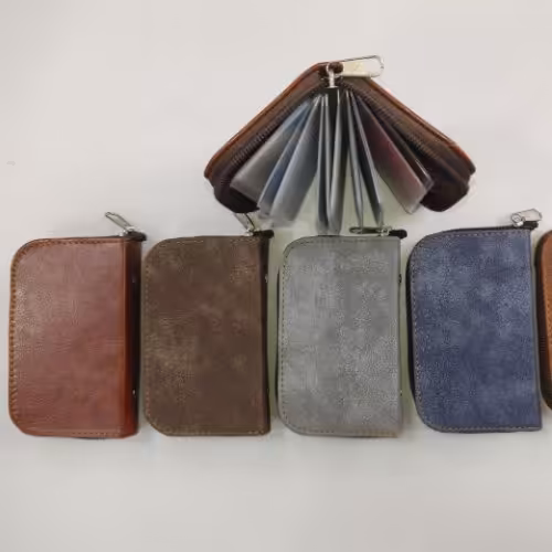 جاکارتی دور زیپ، کیف جاکارتی، طلق دار جای کارت، جاکارتی چرم صنعتی