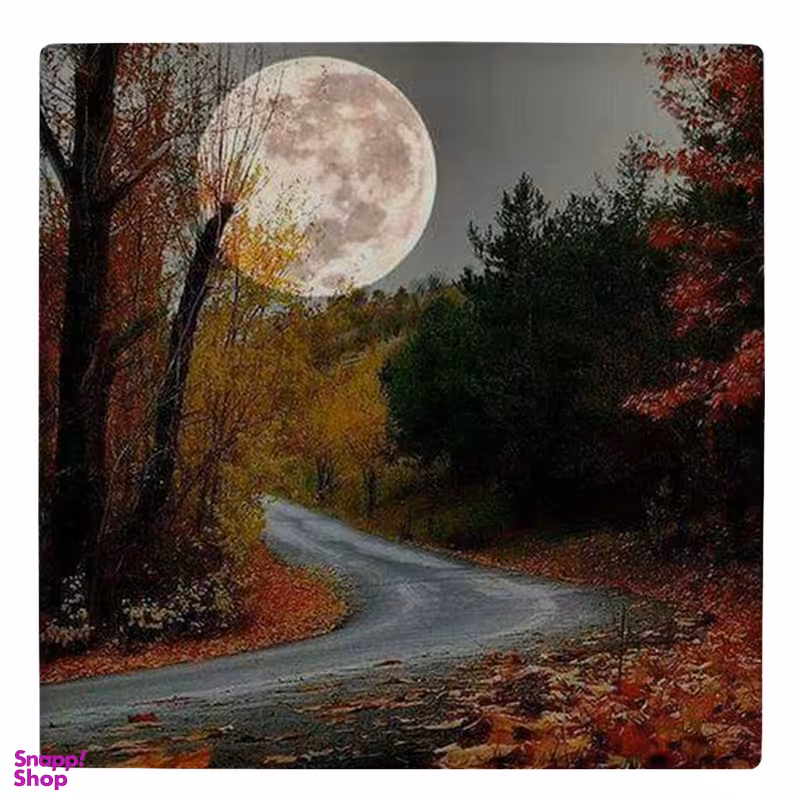 زیر لیوانی طرح ماه و جاده پاییزی کد 5122050_3880