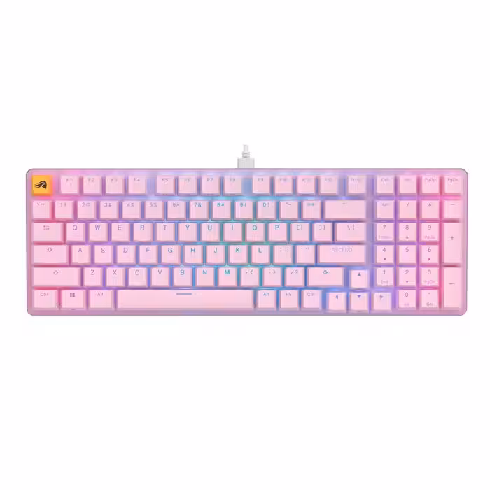 کیبورد گیمینگ با سیم گلوریس صورتی مدل فول سایز 96% GMMK 2