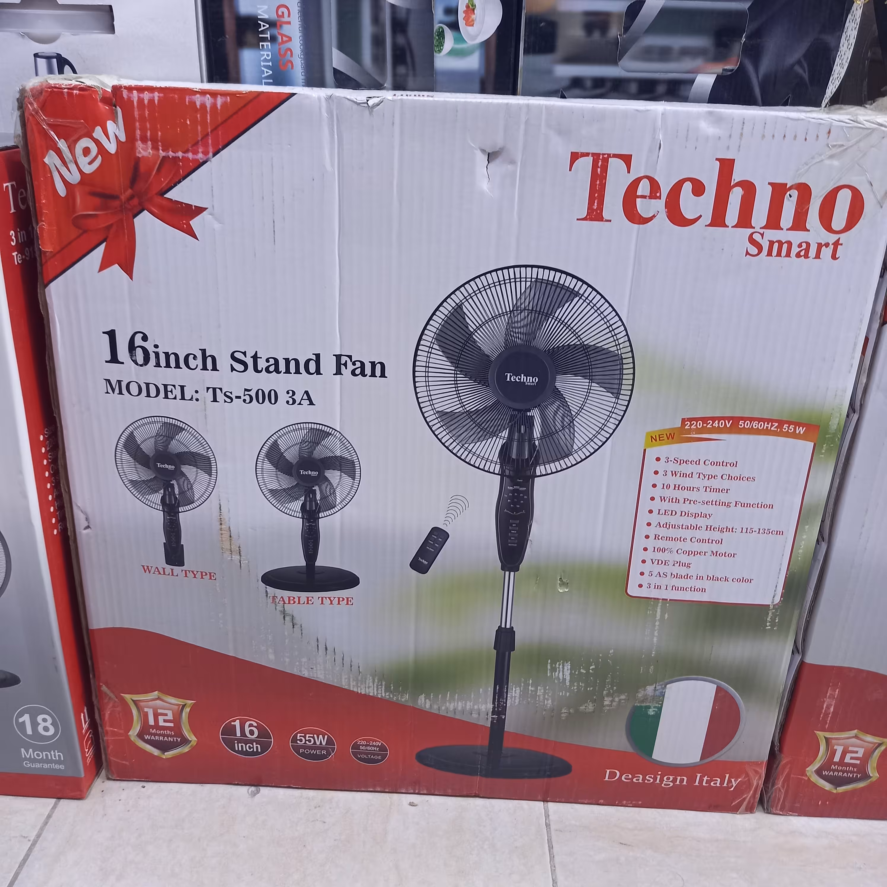 پنکه ایستاده تکنو ایتالیایی سه حالته