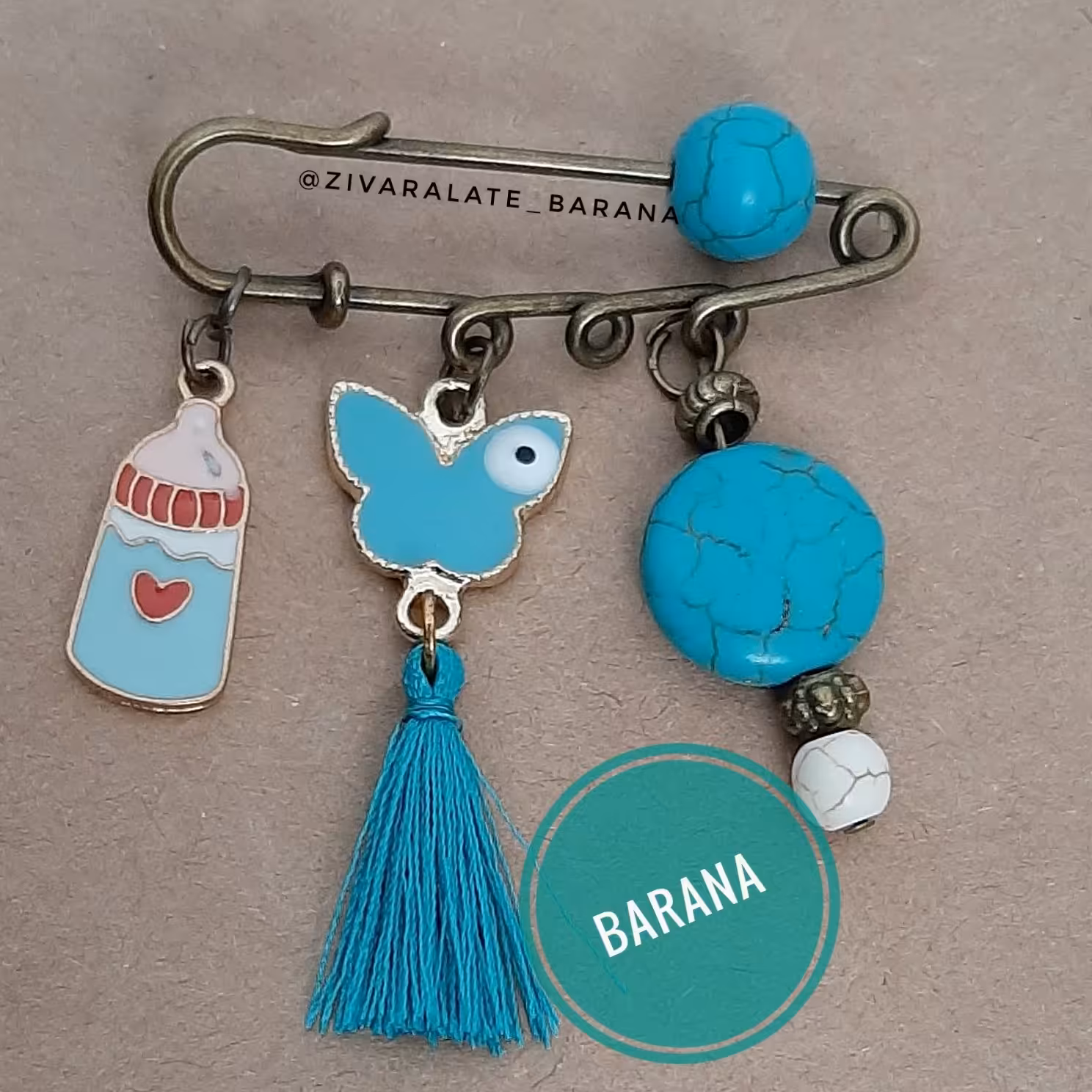 سنجاق اسکاتلندی چشم و نظر سنتی فیروزه ای