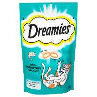 غذای تشویقی گربه دریمیز طعم ماهی سالمون وزن 60 گرم Cat Treat Dreamies Salmon
