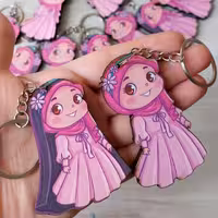 جاکلیدی کودکانه جنس ام دی اف آویز کیف کودکانه جنس ام دی اف  طرح یاسمن